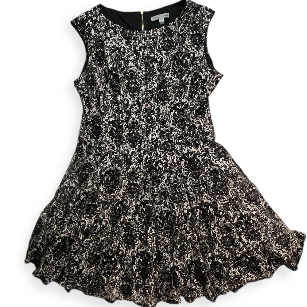 Danny Nicole Dress 18 Sleeveless Abstract Black Crochet Wimsygoth Fit Flare HOCO